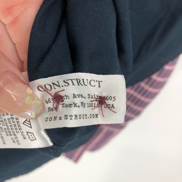 CONSTRUCT Men's Micro Plaid Fleece Lined Shirt Jacket Small Long Sleeve NWOT - Picture 10 of 11